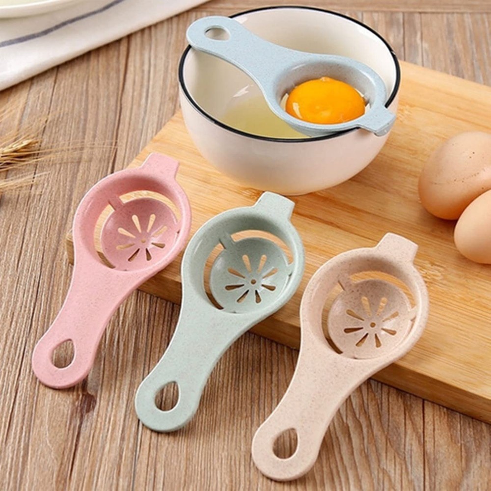 RUITASA 3-Piece Egg Yolk & White Separator Set - White, M, Multicolor