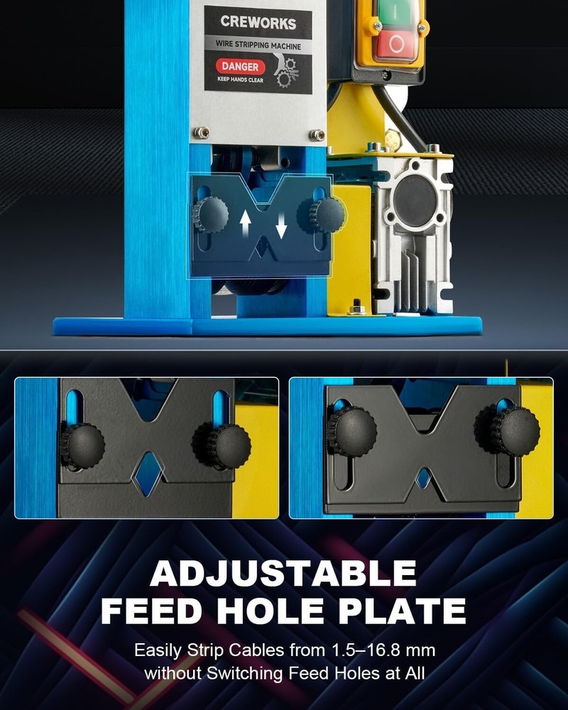 Electric Wire Stripper Machine, 0.06"-1" Automatic Wire Stripping Machine, Wi...