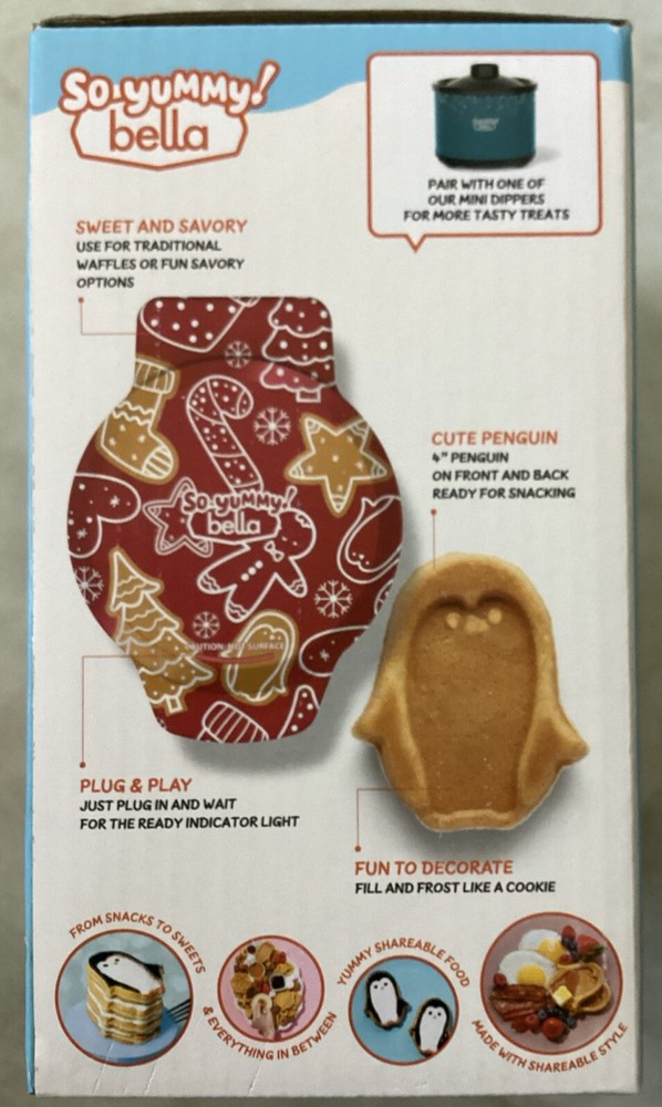 So Yummy Bella Mini Dunker Waffle Makers Penguin