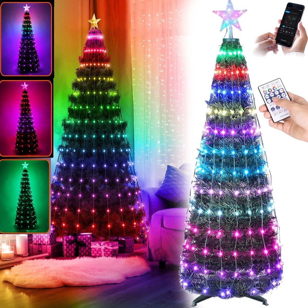 6' Artificial Christmas Tree Colorful 234Pcs LED Lights & Remote & App Control