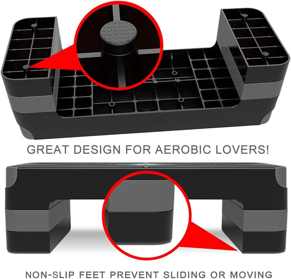 Aerobic Exercise Step, Adjustable Aerobic Stepper for Exercise, Workout Step Pla