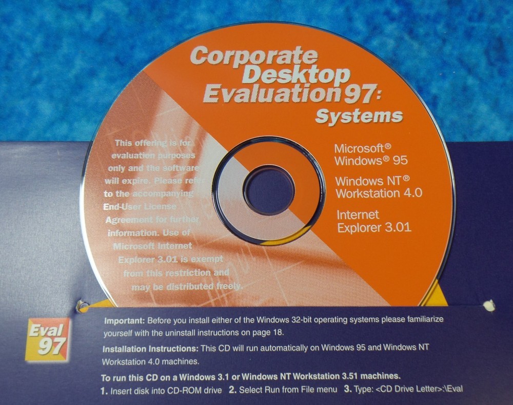 Microsoft Corporate Desktop Evaluation 97: Office 97, Win95, Win NT4, Frontpage