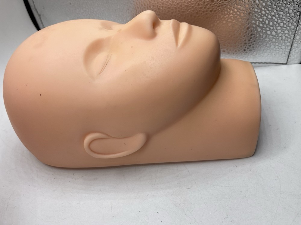 2 Heads Training Mannequin Head Makeup Eyelash Extension Practice Model Display