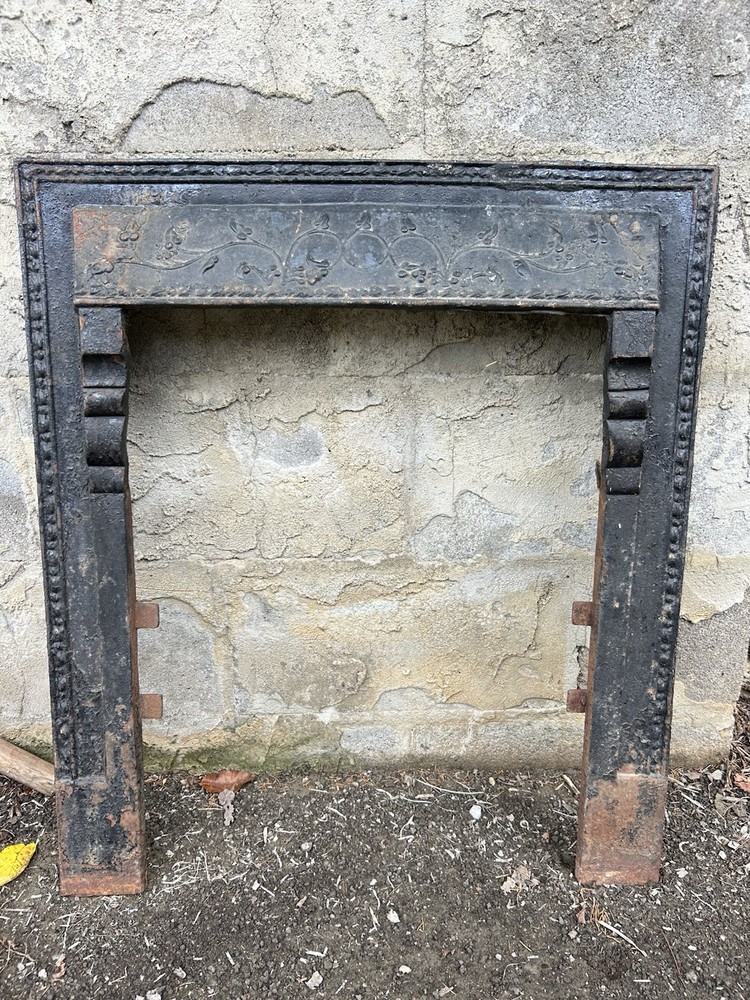 Antique Cast Iron Fireplace Insert /frame.