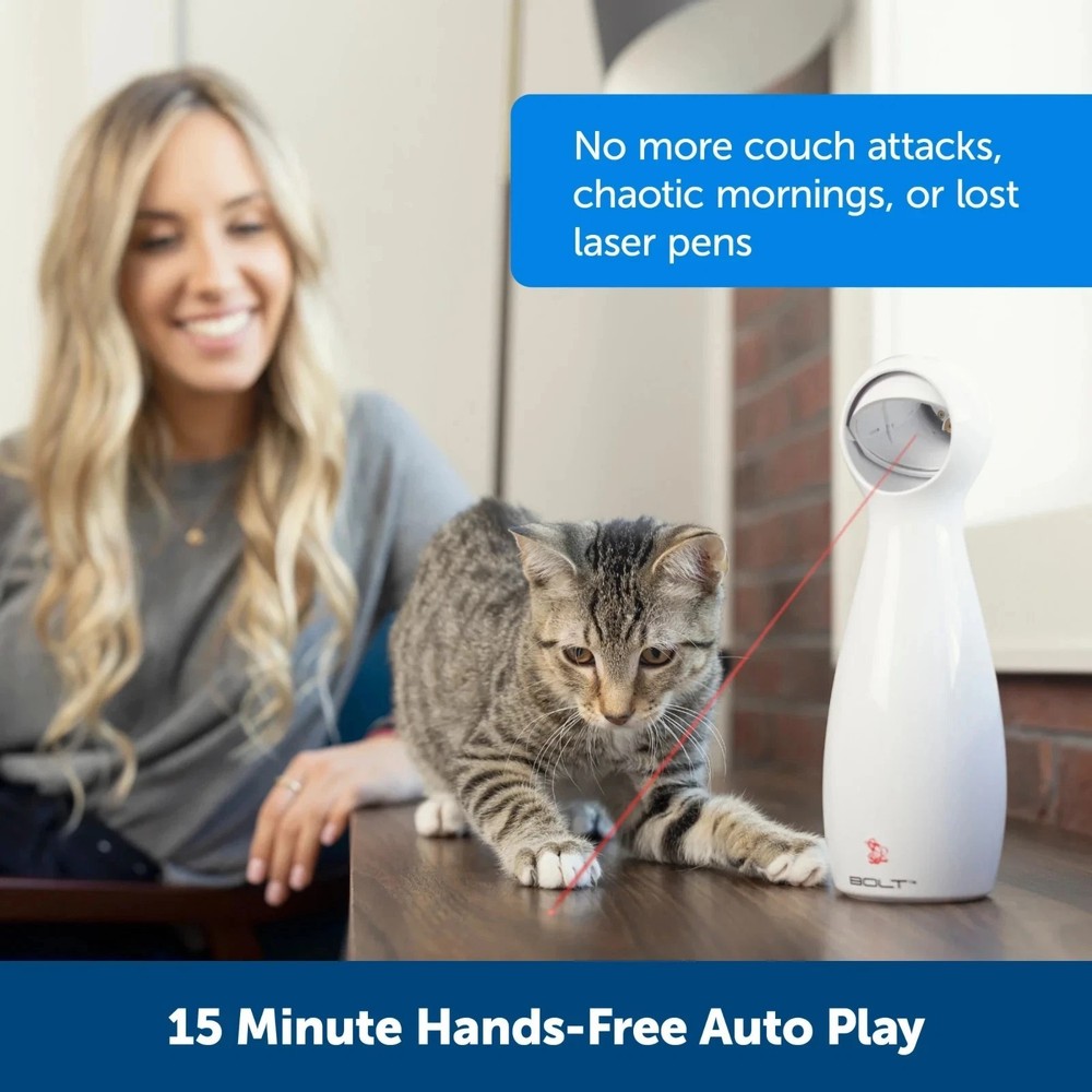 PetSafe Bolt Automatic Laser Light Cat Toy – Interactive & Adjustable – 2 Modes
