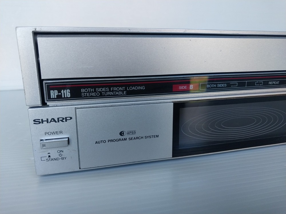 Vintage Sharp Automatic Turntable Front Loading Plays Both Sides RP-116 Japan