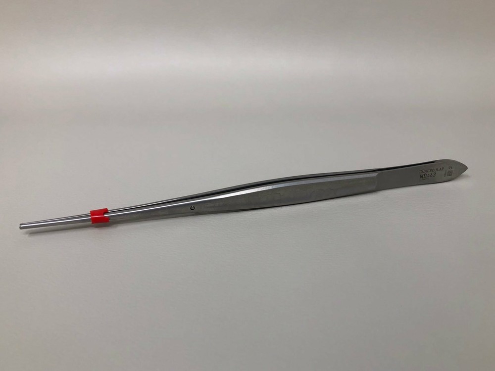 Aesculap MD463 Cushing Tissue Forceps, 1 x 2 Teeth, 7" Length