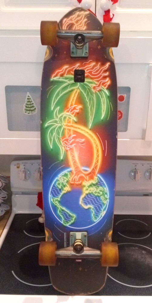 Globe 36" Skateboard - Tropical Graphics w/Flames - Longboard