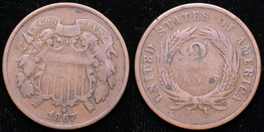 1867  Two Cent Piece