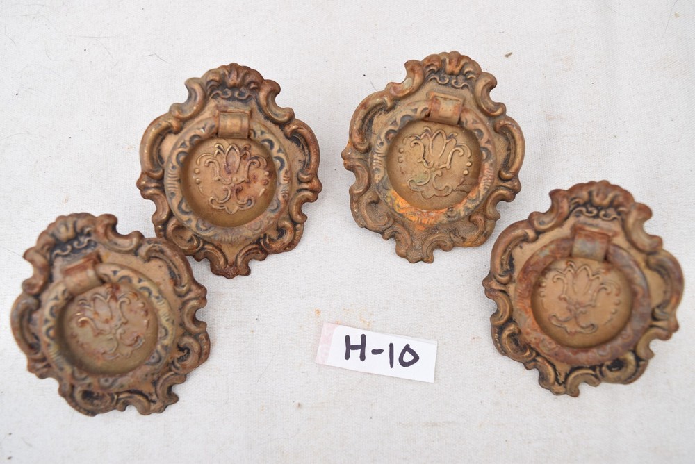 SALVAGED Single Post HARDWARE Vintage & Antique Cabinet/Drawer DROP RING PULL(S)