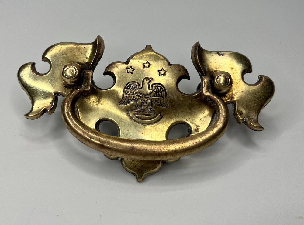 Bald Eagle Antique Drawer Pull Brass Hardware 5" (Set Of 4)