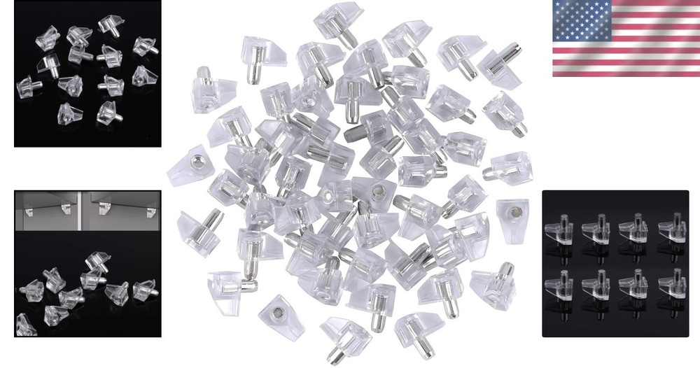 Self-Locking 5mm Shelf Support Pegs – 95 Durable Clips for Kitchen Organization