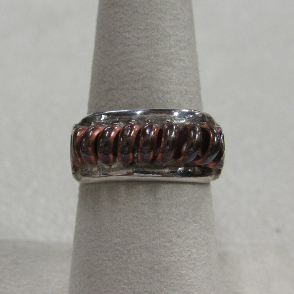 *Southwest Sterling Silver and Copper Ring Size 7