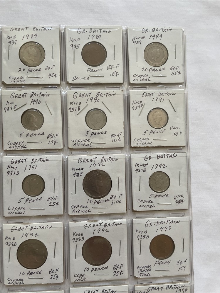 Great Britain 1988-1994 Assorted Coins