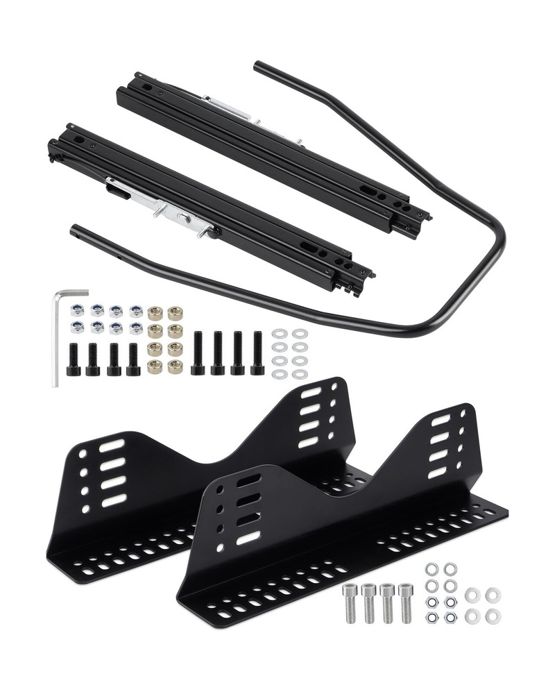 Universal Racing Seat Bracket with Seat Slider, Side Mounting Bracket Track A...
