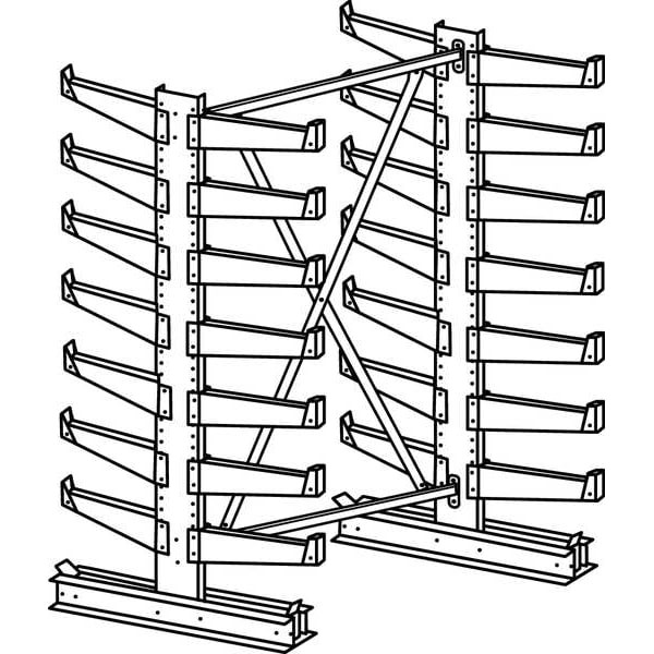 Modular Stacking Rack, 19X14 In., 3700 Lb., Sz Bx