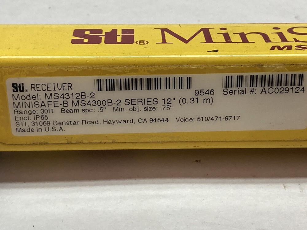 STI,MS4312B-2,Light Curtain Transmitter Minisafe-B