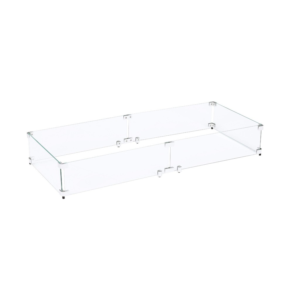 Celestial Fire Glass Tempered Fire Pit - Rectangular - FG-36-12