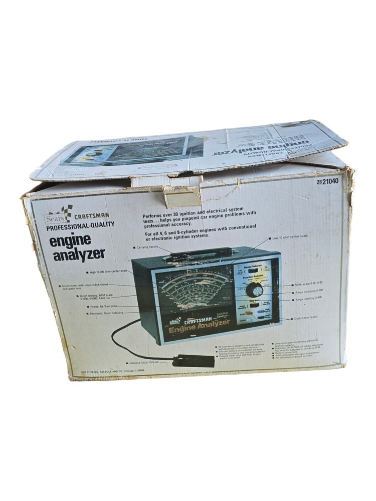 Vintage Sears Craftsman Solid State Electronic Engine Analyzer Model 161.210400