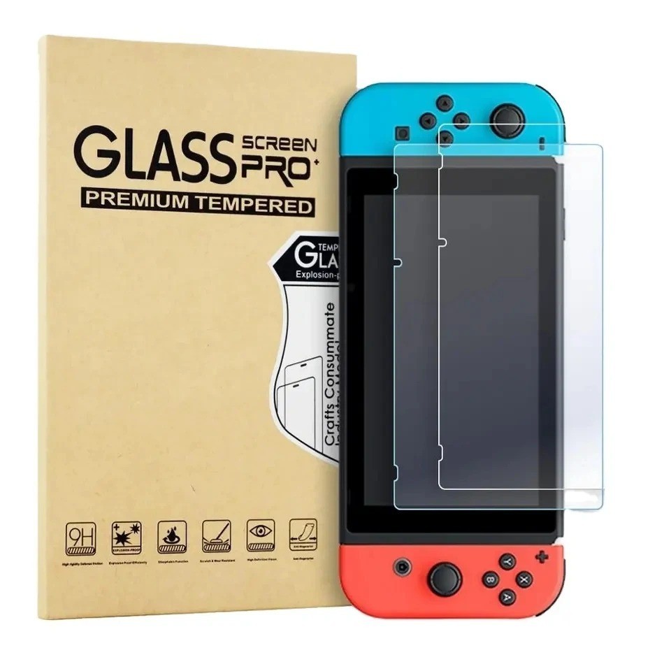 2-Pack Tempered Glass Screen Protector For Nintendo Switch