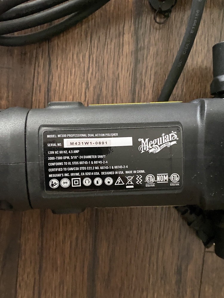 Meguiar's MT300 DA Polisher | Buffer | W/ Backing Plate Open Box New