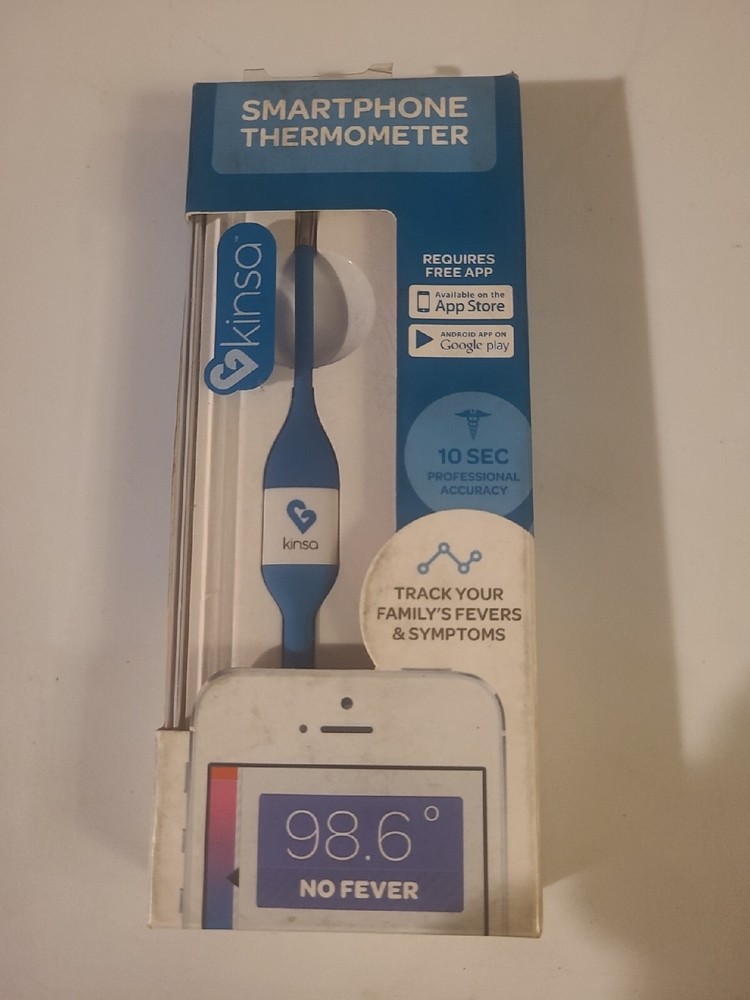 KINSA Smartphone Thermometer KSA002 Track Fevers & Symptoms