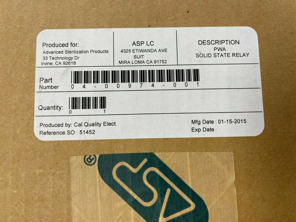 SOLID STATE RELAY Advanced Sterilization Products (ASP)04-00974-001