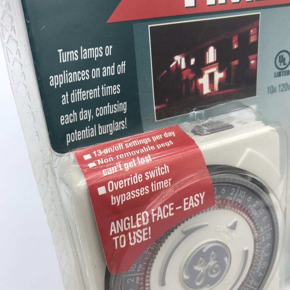 2 GE Security 7 Day Timer Programmable 13 Settings/Day & Vacation Pre-programmed