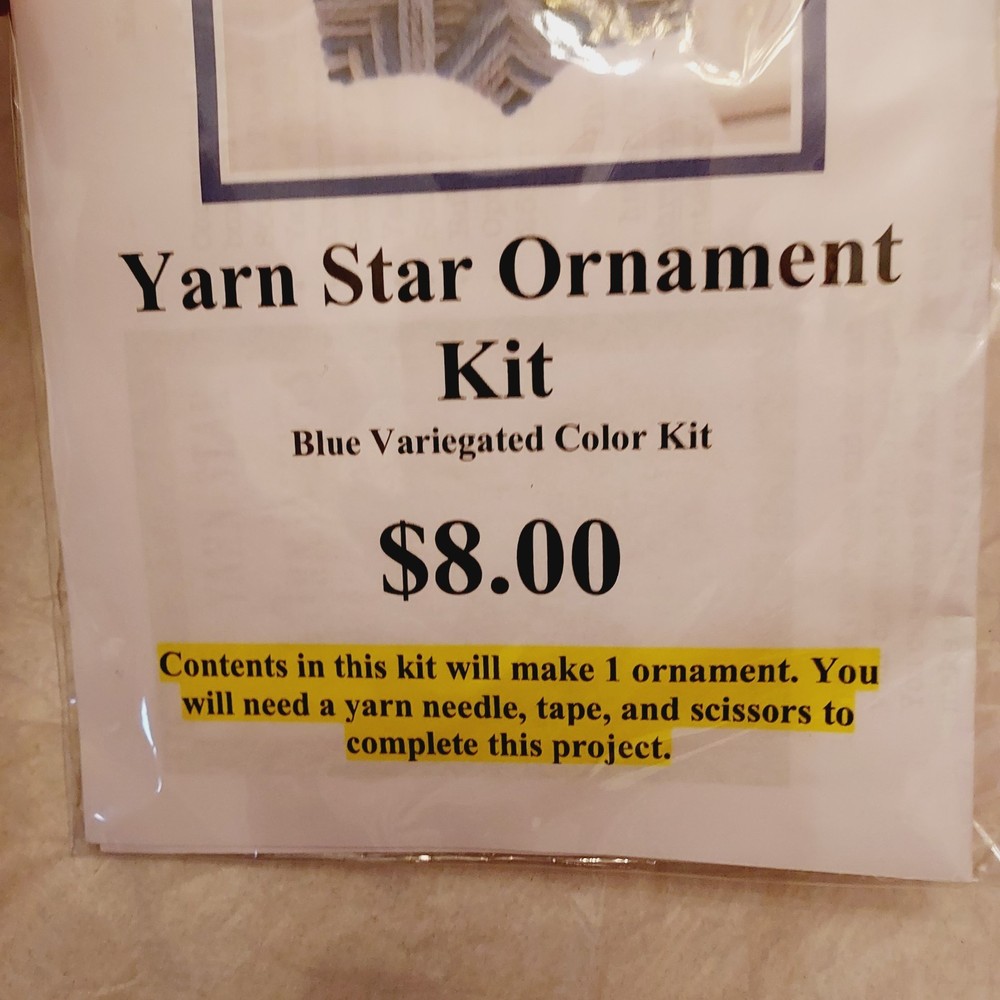 Yarn Star Motif Ornament Kit