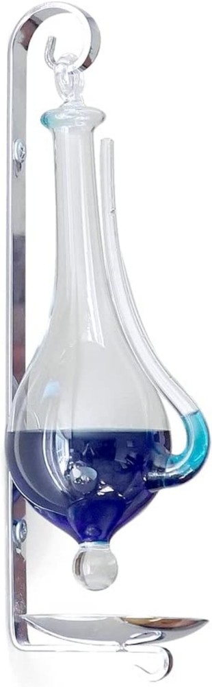 Antique Storm Glass Wall Mount Liquid Barometer with Drip Cup