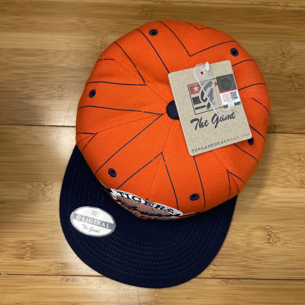 The Game Auburn Tigers Circle Logo Pinstripe Retro Script Snapback Hat War Eagle