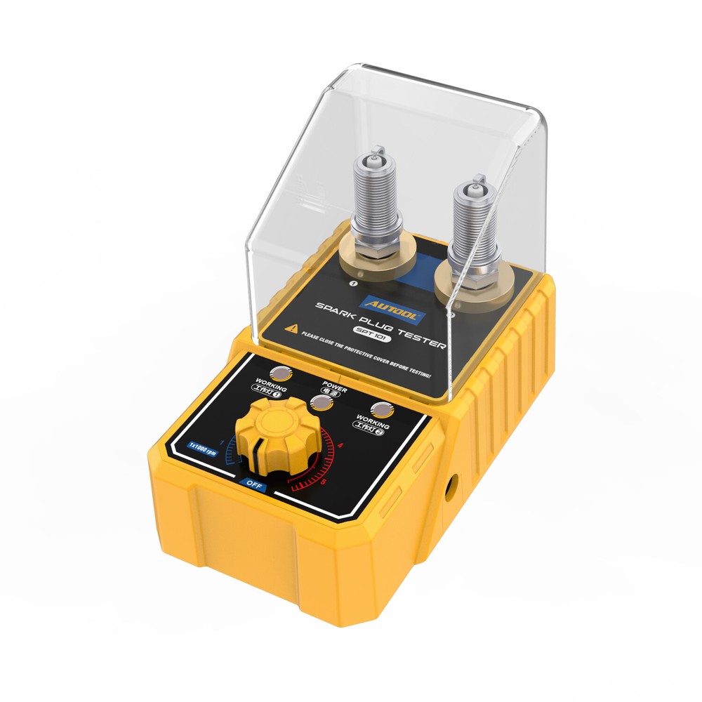 AUTOOL Car Spark Plug Tester Dual Hole Petrol Ignition Analyzer Diagnostic Tool