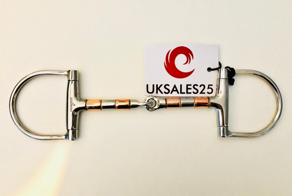 D-Ring Copper Roller Jointed Snaffle Bit (UKSALES25®) *SAME DAY DISPATCH*