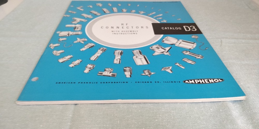 1960 ~ Amphenol ~ Catalog D3 - RF Connectors w/ assembly instructions + extras
