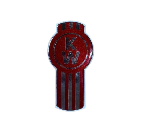 New Style Glitter Red/Chrome Kenworth Emblem Decal Replacement High Quality