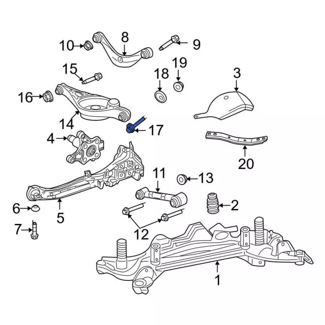 Genuine Ford Lower Control Arm Adjust Bolt 9E5Z5K751A