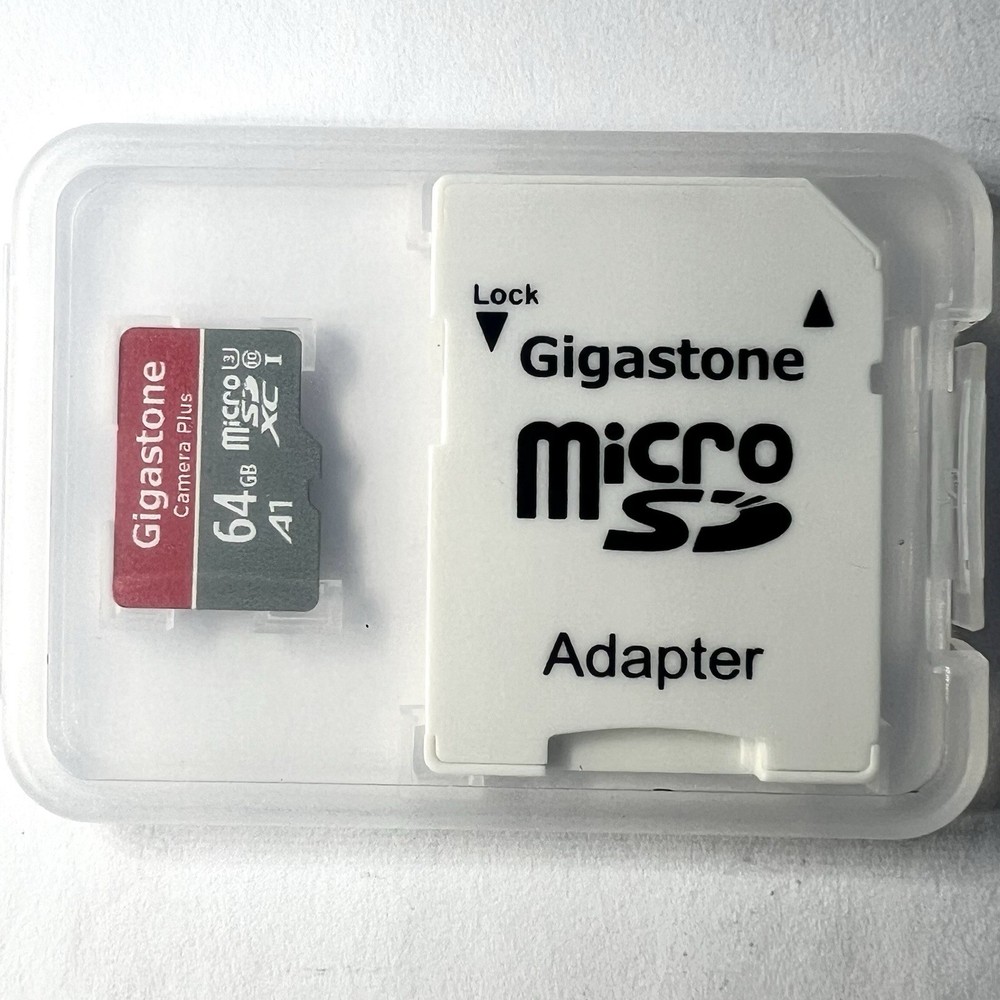 Gigastone 64GB MicroSD Card and Gigastone MicroSD - SD Adapter