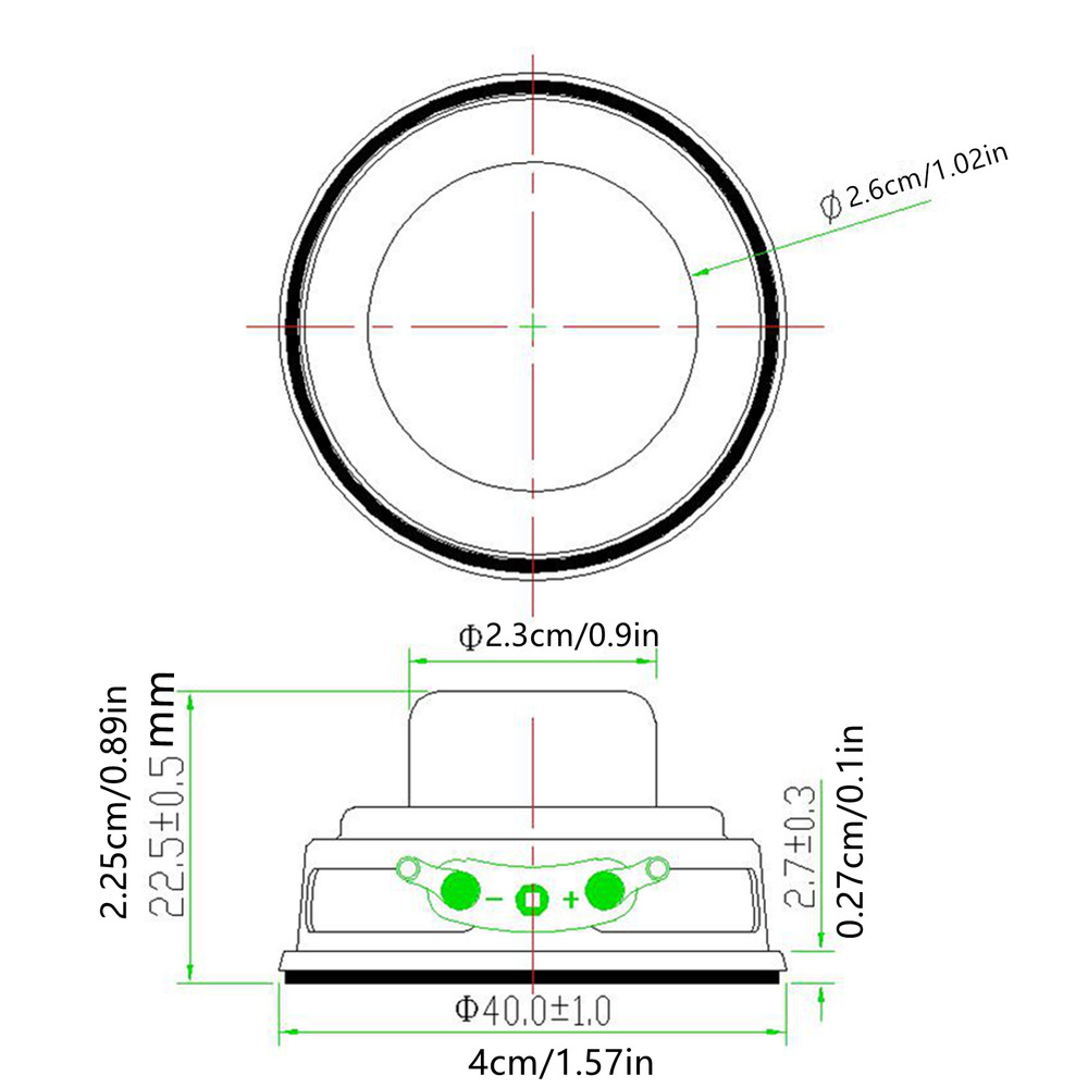2PCS High Sensitivity Full-Range Speakers 5W 4Ω Superior Frequency Response