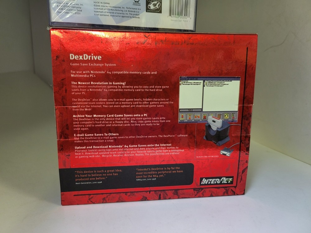 NEW Memory Card & DexDrive to PC Game Save Exchange Transfer System N64