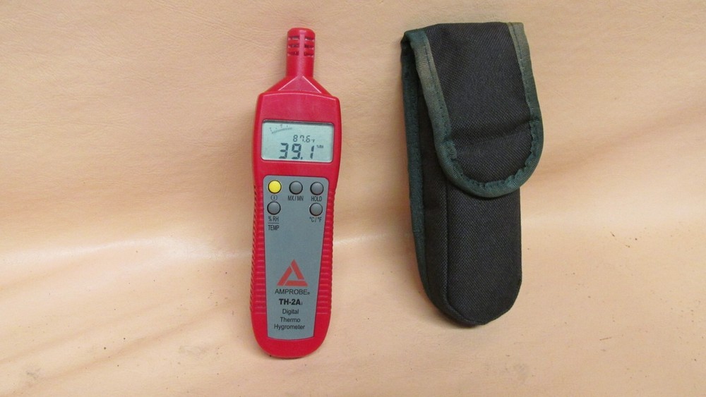 Amprobe th-2a hygrometer humidity temperature meter th-2a with case
