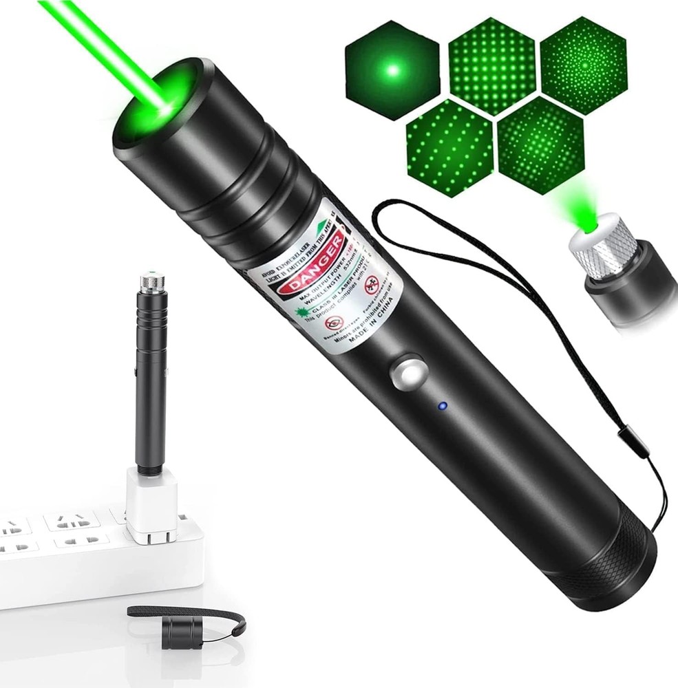 Multi-Function USB Rechargeable Laser Pointer with Pattern Projection for Cats