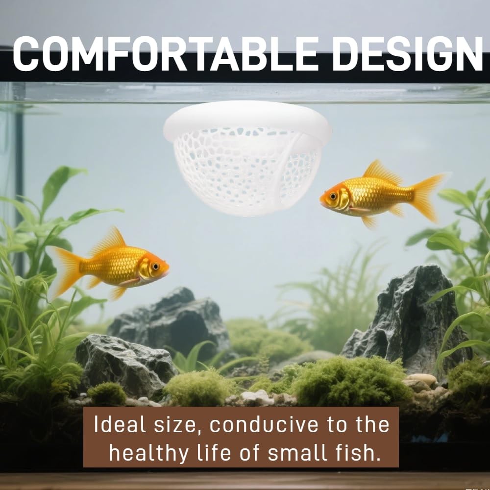 Laoha 2 PCS Floating Betta Hammock & Shrimp Shelter – 3D Printed White