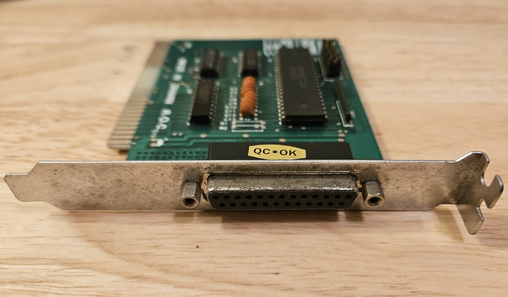 Vintage 8 Bit ISA HM82C11C Parallel Interface Card