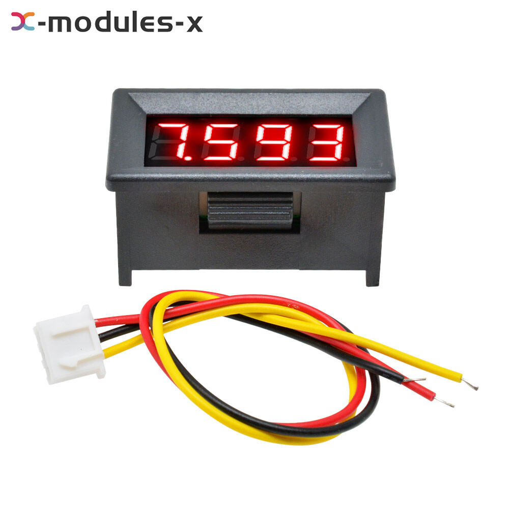 0.36\" Digital 3-Wires LED Panel Display 4-Bit DC0-100V Voltmeter Meter Tester U