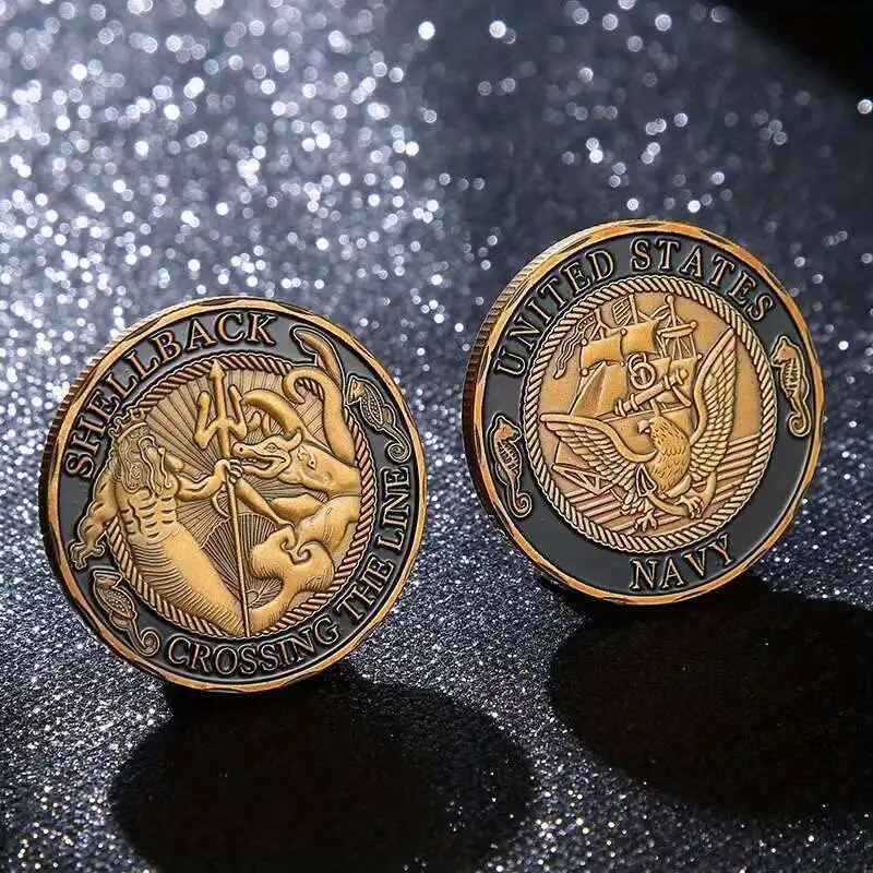 Navy Shellback Challenge Coin Collectable Commemorative Military