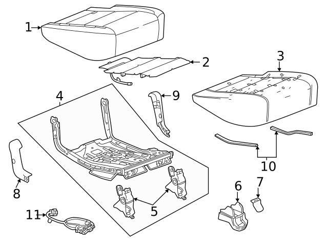 Genuine GM Seat Frame Trim Panel Screw Cap 85524773