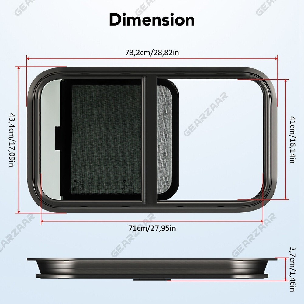 Caravan Side Window Sliding Window for Trailers for Motorhomes Trailers