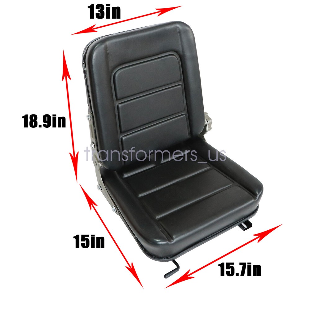 Universal Forklift Seat Fold Down Tractor Seat with Adjustable Angle Back