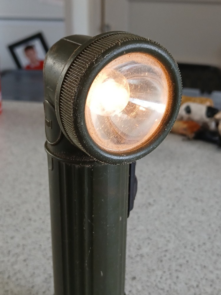 British Army Right Angle Torch Flashlight Working Order
