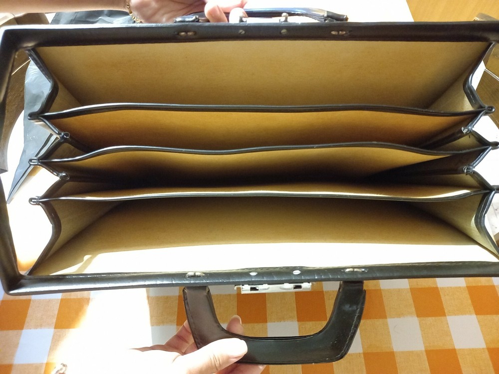 vintage leather 24 hour briefcase
